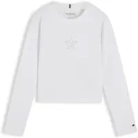 Tommy Hilfiger Diamanté Star Flag Extra Slim Long Sleeve T-Shirt