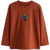 Next T-shirt blå / honung / mörkorange / vit
