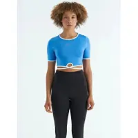 Tommy Life Elastisk kortärmad t-shirt med rund halsringning