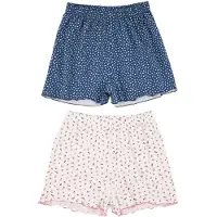 Trendyol Kort pyjamas marinblå / pastellgrön / pitaya / vit