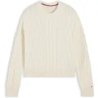Tommy Hilfiger Relaxed Cable Knit Jumper WiTH Silk