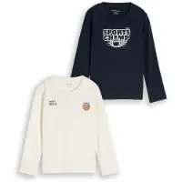 Tom Tailor T-shirt mörkblå / brun / svart / vit