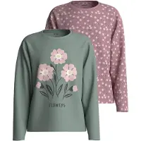 Name it T-shirt 'NKFVELDA' mint / mörkgrön / lila / vit