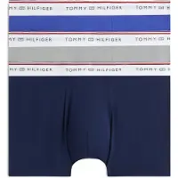 Tommy Hilfiger 3 Pack Global Stripe Logo Waistband Trunks