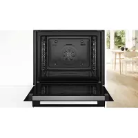 Bosch Serie | 4 HBA272BB3 - Ugn - inbyggd - fördjupning - bredd: 56 cm - djup: 55 cm - höjd: 58.5 cm - med självrengöring - Klass A+ - svart