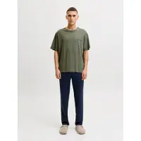 Jack & Jones Pyjamas lång 'JACEVEREST' marinblå / oliv