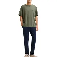Jack & Jones Pyjamas lång 'JACEVEREST' marinblå / oliv
