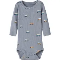 Name it Sparkdräkt/body 'NBMOTTOMAN' camel / duvblå / vit