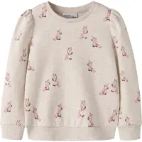 Name it Sweatshirt 'NMFLAURIE' beige / mörkbeige / gammalrosa