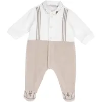 Chicco Sparkdräkt/body mörkbeige / vit