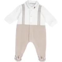 Chicco Sparkdräkt/body mörkbeige / vit
