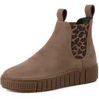 Tamaris Chelsea boots mörkbeige / svart