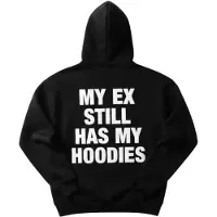 Kleidermafia Sweatshirt 'Oversize EX Part II Hoodie - Black and White' svart