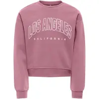 ONLY GIRLS Sweatshirt 'KOGSWEAT' gammalrosa / vit