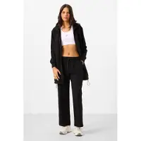 Tommy Life Kvinnors Bomullsblandning Sweater och Vida Byxor Set