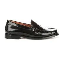 Justin Reess herrskor med svarta läder-Penny Polerade loafers - Joseph
