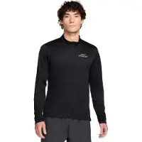 Nike Pacer Logo Dri-FIT-tröja med halv dragkedja för herr (Svart/Reflekterande)