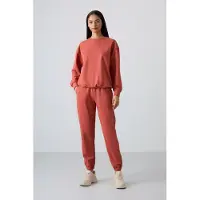 Tommy Life Överdimensionerad sweatshirt och byxor med elastiskt midjeband set