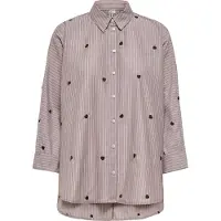 ONLY Blus 'ONLNew Lina Grace' brun / svart / vit