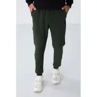 Tommy Life Herrars enfärgade fleecebyxor