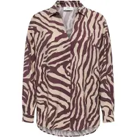JDY Blus 'JDYTroya' beige / vinröd