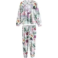 Next Pyjamas smaragd / bär / gammalrosa / vit
