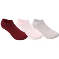 BOSS Ankelhöga träningsstrumpor med logotyp för damer (3-pack) (Off White/Rosa/Bordeauxröd)