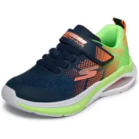 SKECHERS Sneaker 'MICROSPEC MAX VELOCITY' marinblå / neongrön / neonorange / vit