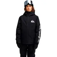 Quiksilver - Skidjackor barn - Mission Solid Youth Jacket Black för Unisex - Barnstorlek 8 år - Svart