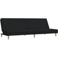vidaXL Sängsoffa 2-sits svart tyg 375725