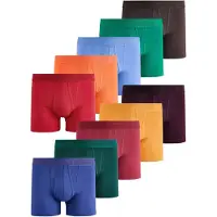 Next Boxershorts blå / ljusblå / choklad / mörkgul / grön / mörkgrön / aubergine / orange / röd / rödviolett
