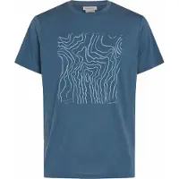 Icebreaker - Vandringskläder - M Merino 150 Tech Lite SS Tee Great Heights Dawn för UnisexUll - Storlek M - Blå