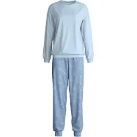 Calida Pyjamas marinblå / ljusblå / mörkgul