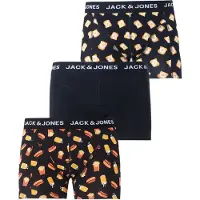 Jack & Jones Boxershorts 'JACKEVIN FOOD' konjak / gul / svart / vit