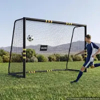 Vevor Fotbollsmål 3 x 2 m Fotbollsmål för Trädgård Järnram PE-nät, Bärbart &amp; Hållbart Set, Höghållfast Nät, Skumstoppning, Markstag, För Ungdom &amp; Vuxna Utomhus Träning i Trädgård