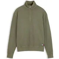 Tommy Hilfiger Tommy Jeans Waffle Knit Relaxed Quarter Zip Sweatshirt