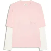 Bershka T-shirt rosa / gammalrosa / vit