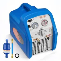 OEM Bärbar Köldmedieåtervinningsmaskin, 3/4 hk 220-240V 50Hz encylindrig AC-återvinningsmaskin för flytande ångköldmedium, 1450 RPM-återvinningsenhet HVAC Fordons- och hushållsluftkonditionering