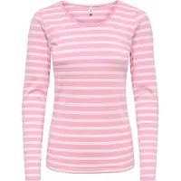 ONLY T-shirt 'ONLLIVE LOVE' rosa / vit
