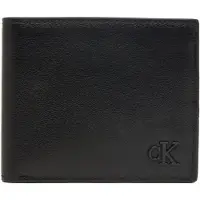 Calvin Klein Suede Monogram Bifold Wallet With Coin Pouch