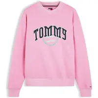 Tommy Hilfiger Sweatshirt 'Varsity Crest' marinblå / turkos / ljusrosa / vit