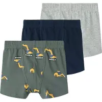 Name it Boxershorts - NmmTights - 3-pack - Urban Chic/Grey Meler - - 2 år (92) - Boxershorts