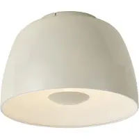 QAZQA Retro taklampa beige med vit insida inkl. 3-stegs dimbar LED - Vera
