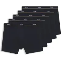 BOSS Five-pack of logo-waistband stretch-cotton boxer briefs