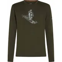 Icebreaker - Underställ - M Merino 200 Oasis LS Crewe Skiing Yeti Dk Loden för UnisexUll - Storlek S - Khaki