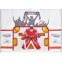 Vevor Hockeyskyttepresenning, Shooter Tutor Ishockeymål Övningsmål, Rivsäkert Premiumnät med 7 Hål, Enkelt Uppsättningsbart Hockeynätbyte, Träningsutrustning för att Öva Precision i Skyttet