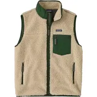 Patagonia - Jackor - M's Classic Retro-X Vest Dark Natural w/Treeline Green för Unisex - Storlek M - Beige