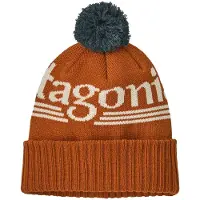 Patagonia - Mössor - Powder Town Beanie Hut Tripper Logo Cinnamon Brown för Unisex - Brun
