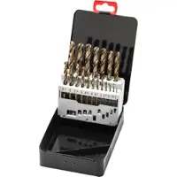 Thürmer Tools metallborr HSS Cobolt borrsats 1-10 mm med 0,5 mm stigningsarmar i stålbox