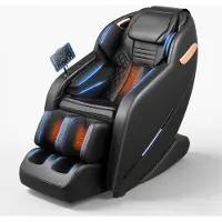Vevor massagestol, 3D-massagestol med nollgravitation för hela kroppen, utdragbart fotstöd, automatiska lägen, krockkuddar, midje- och benvärme, Bluetooth-högtalare, pekskärmskontroll, för hemmabruk o